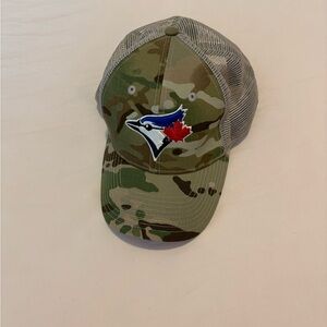 Camouflage Baseball Cap with Blue Jay Logo